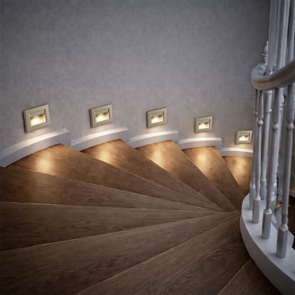 Brilagi - LED φωτιστικό σκάλας STEP LIGHT LED/1,5W/230V IP44 χρυσό