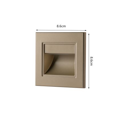 Brilagi - LED φωτιστικό σκάλας STEP LIGHT LED/1,5W/230V IP44 χρυσό