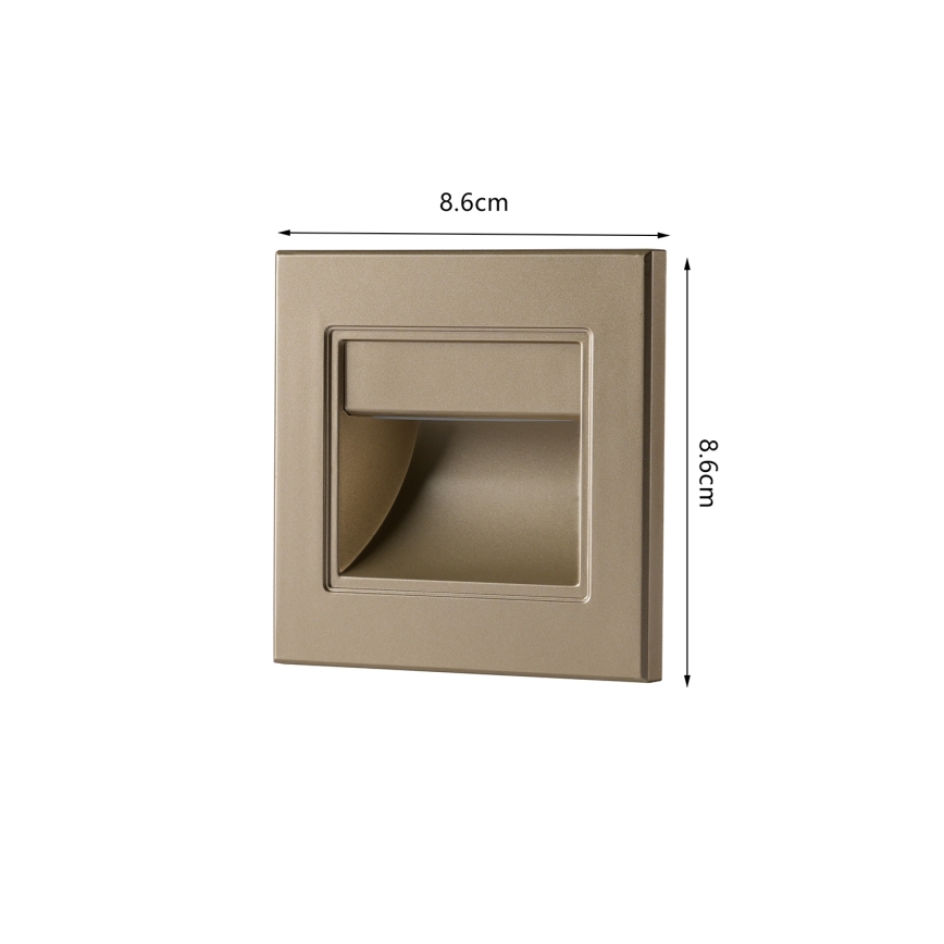 Brilagi - LED φωτιστικό σκάλας STEP LIGHT LED/1,5W/230V IP44 χρυσό