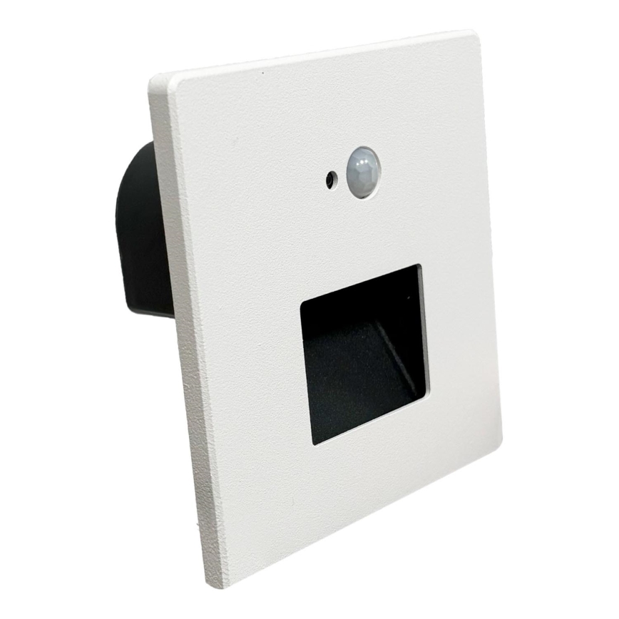 Brilagi - Φωτιστικό σκάλας LED με αισθητήρα κίνησης και λυκόφωτος JACK LED/3W/230V 3000/4000/6500K IP65 λευκό