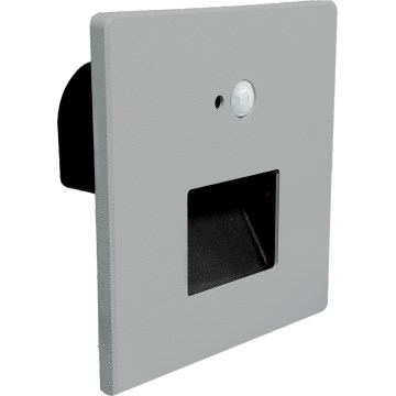 Brilagi - LED φωτιστικό σκάλας με αισθητήρα κίνησης και λυκόφωτος JACK LED/3W/230V 3000/4000/6500K IP65 γκρι