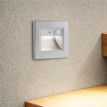 Brilagi - LED φωτιστικό σκάλας με αισθητήρα STEP LIGHT LED/1,5W/230V IP44 ασημί
