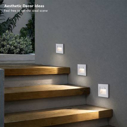 Brilagi - Φωτιστικό LED σκάλας με αισθητήρα STEP LIGHT LED/1,5W/230V IP44 λευκό
