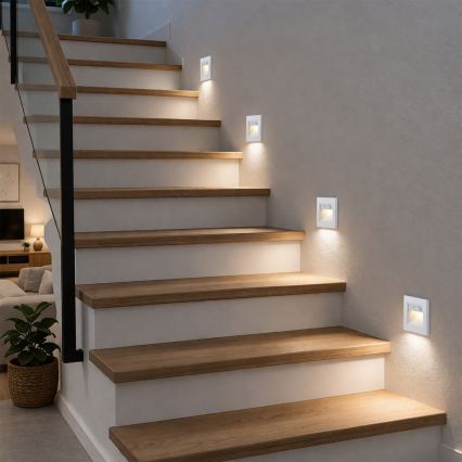 Brilagi - Φωτιστικό LED σκάλας με αισθητήρα STEP LIGHT LED/1,5W/230V IP44 λευκό