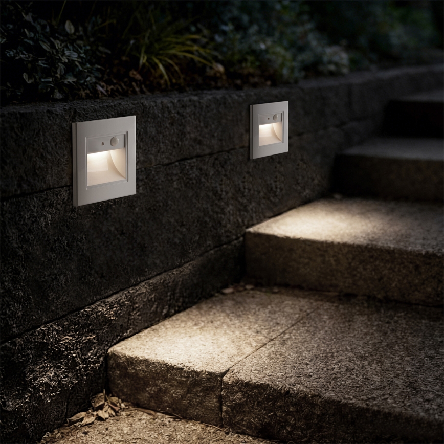 Brilagi - Φωτιστικό LED σκάλας με αισθητήρα STEP LIGHT LED/1,5W/230V IP44 λευκό