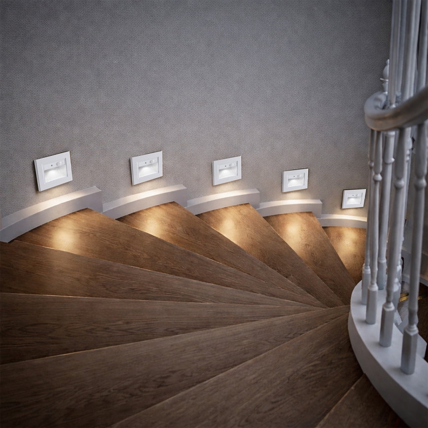 Brilagi - Φωτιστικό LED σκάλας με αισθητήρα STEP LIGHT LED/1,5W/230V IP44 λευκό