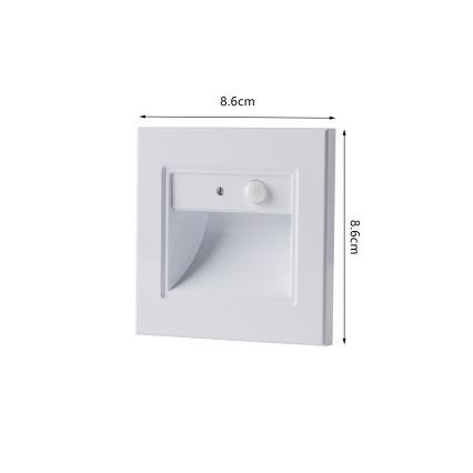 Brilagi - Φωτιστικό LED σκάλας με αισθητήρα STEP LIGHT LED/1,5W/230V IP44 λευκό