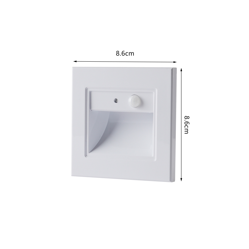 Brilagi - Φωτιστικό LED σκάλας με αισθητήρα STEP LIGHT LED/1,5W/230V IP44 λευκό