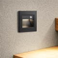 Brilagi - LED φωτιστικό σκάλας με αισθητήρα STEP LIGHT LED/1,5W/230V IP44 μαύρο