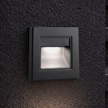 Brilagi - LED φωτιστικό σκαλοπατιών STEP LIGHT LED/1,5W/230V IP44 μαύρο