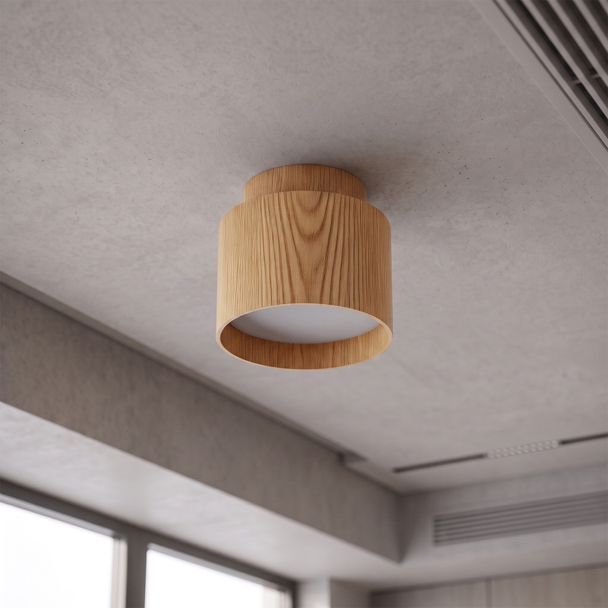 BRILAGI - LED σποτ φωτιστικό BACKLIT 1xGX53/15W/230V + LED/3W Ø 8 εκ. σε απόχρωση δρυός