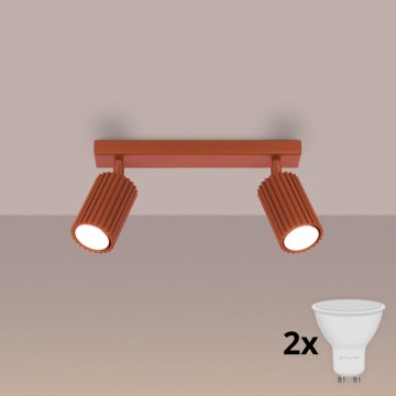 Brilagi - LED φωτιστικό σποτ CRESTO 2xGU10/10W/230V κόκκινο