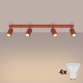 BRILAGI - LED φωτιστικό σποτ CRESTO 4xGU10/10W/230V πορτοκαλί