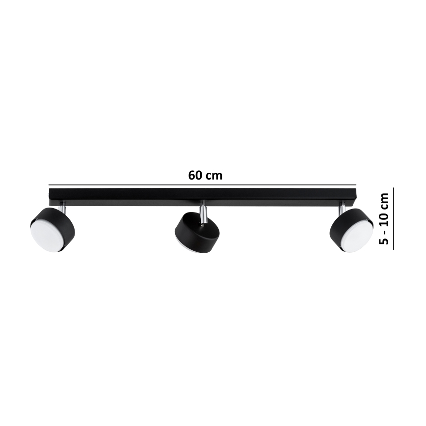 Brilagi - LED φωτιστικό σποτ MONO 3xGX53/30W/230V μαύρο