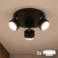 Brilagi - LED φωτιστικό σποτ MONO 3xGX53/30W/230V μαύρο