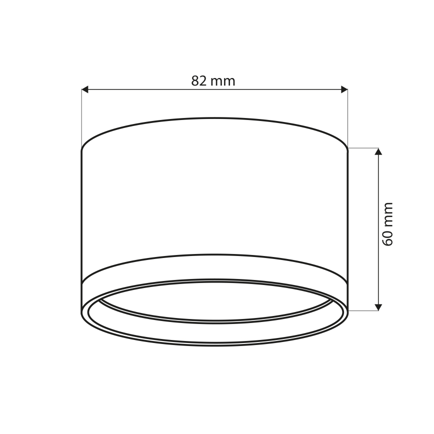BRILAGI - LED Φωτιστικό σποτ SMOOTH 1xGX53/15W/230V 60x82 mm, μαύρο