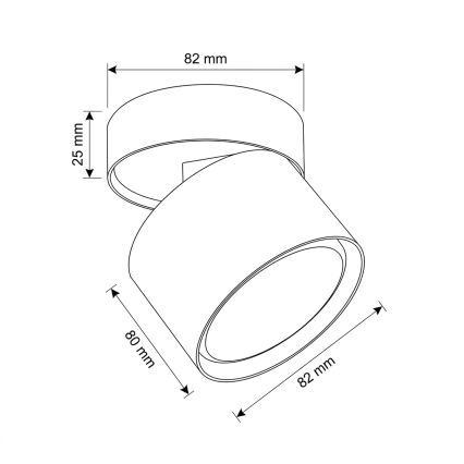 BRILAGI - LED φωτιστικό σποτ SMOOTH TILTY 1xGX53/15W/230V μαύρο