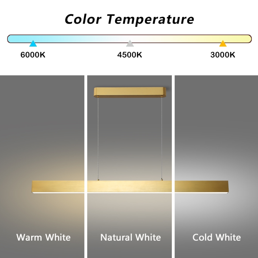 Brilagi - LED Πολυέλαιος με καλώδιο SLEEKLINE LED/40W/230V 3000/4500/6000K χρυσό