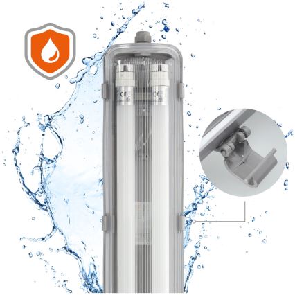 Brilagi - LED Τεχνικό Φωτιστικό Φθορισμού OPTIMA T8 2xG13/18W/230V 4000K IP65 128 εκ - παλέτα 110 τεμ