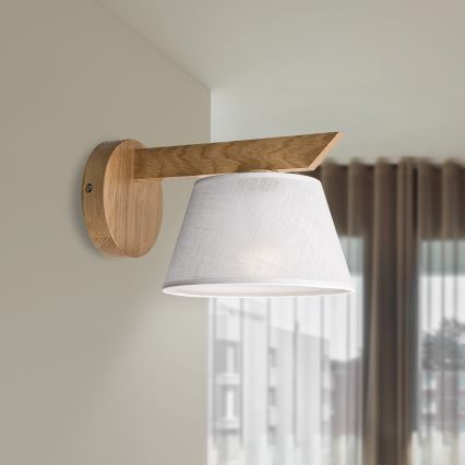 Brilagi - LED  Φωτιστικό τοίχου ANTHONY 1xE14/40W/230V δρυς/λευκό