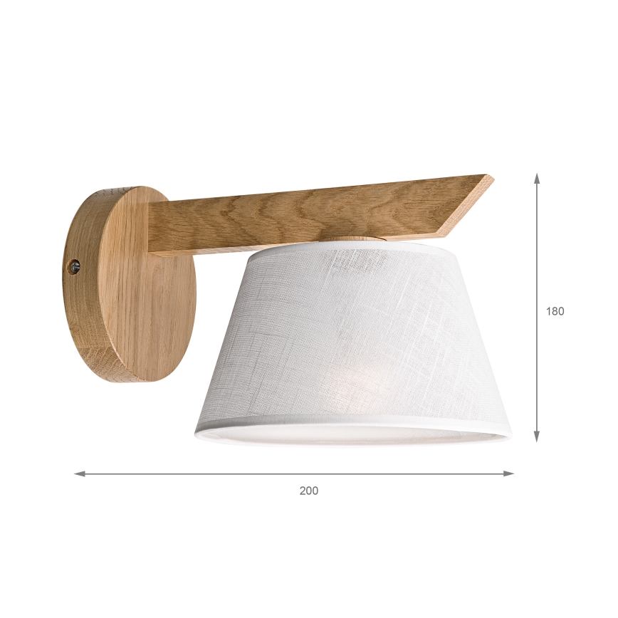 Brilagi - LED  Φωτιστικό τοίχου ANTHONY 1xE14/40W/230V δρυς/λευκό