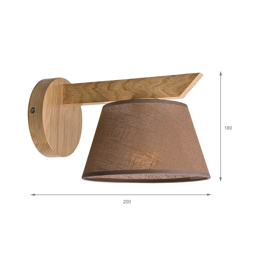 Brilagi - LED  Φωτιστικό τοίχου ANTHONY 1xE14/40W/230V δρυς/καφέ