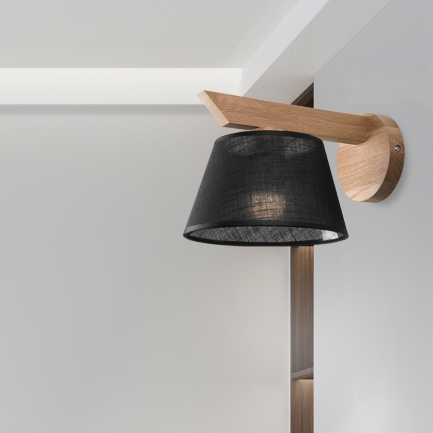 Brilagi - LED  Φωτιστικό τοίχου ANTHONY 1xE14/40W/230V δρυς/μαύρο