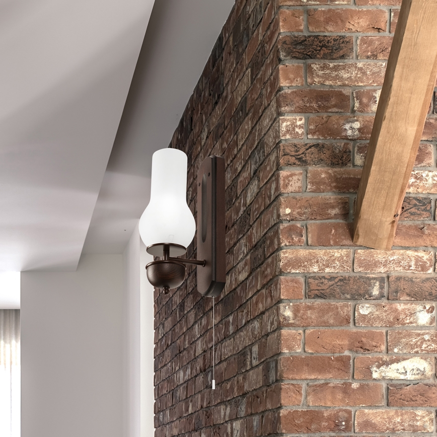 Brilagi - LED Φωτιστικό τοίχου COTTAGE 1xE14/40W/230V οξιά/λευκό