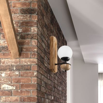 Brilagi - LED Φωτιστικό τοίχου COTTAGE 1xG9/40W/230V δρυς/λευκό