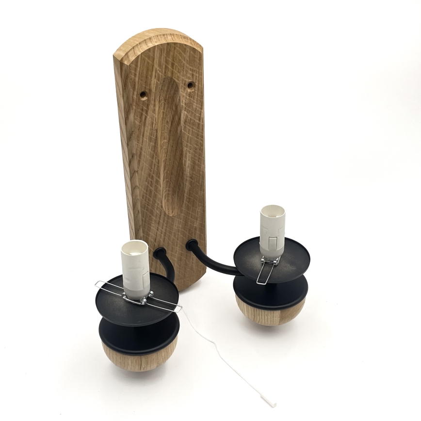 Brilagi - LED Φωτιστικό τοίχου COTTAGE 2xE14/40W/230V δρυς/λευκό