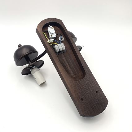 Brilagi - LED Φωτιστικό τοίχου COTTAGE 2xE14/40W/230V οξιά/καφέ