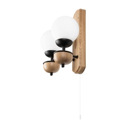 Brilagi - LED Φωτιστικό τοίχου COTTAGE 2xG9/40W/230V δρυς/λευκό