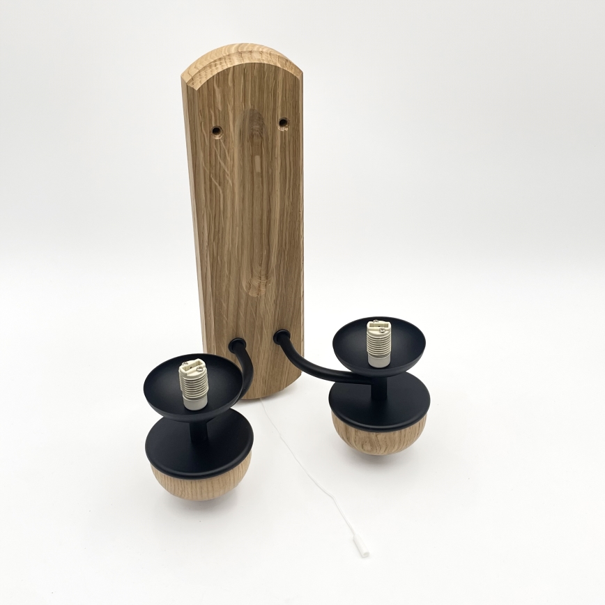 Brilagi - LED Φωτιστικό τοίχου COTTAGE 2xG9/40W/230V δρυς/λευκό