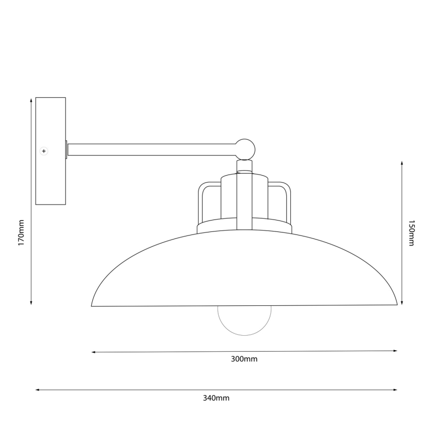 Brilagi - LED Φωτιστικό τοίχου FLAMENGO 1xE27/60W/230V λευκό