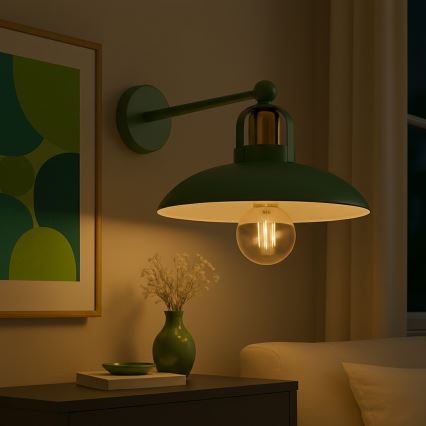 Brilagi - LED Φωτιστικό τοίχου FLAMENGO 1xE27/60W/230V πράσινο