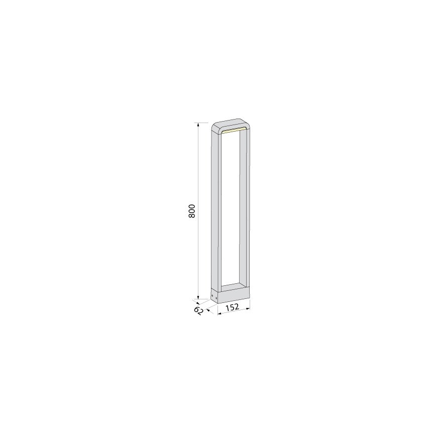 BRILAGI - LED Φωτιστικό εξωτερικού χώρου BARI LED/10W/230V 4000K IP65 80 cm ανθρακί