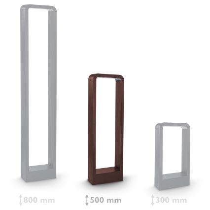 Brilagi - LED φωτιστικό εξωτερικού χώρου BARI LED/7W/230V 3000/4000/6000K καφέ IP54 50 cm