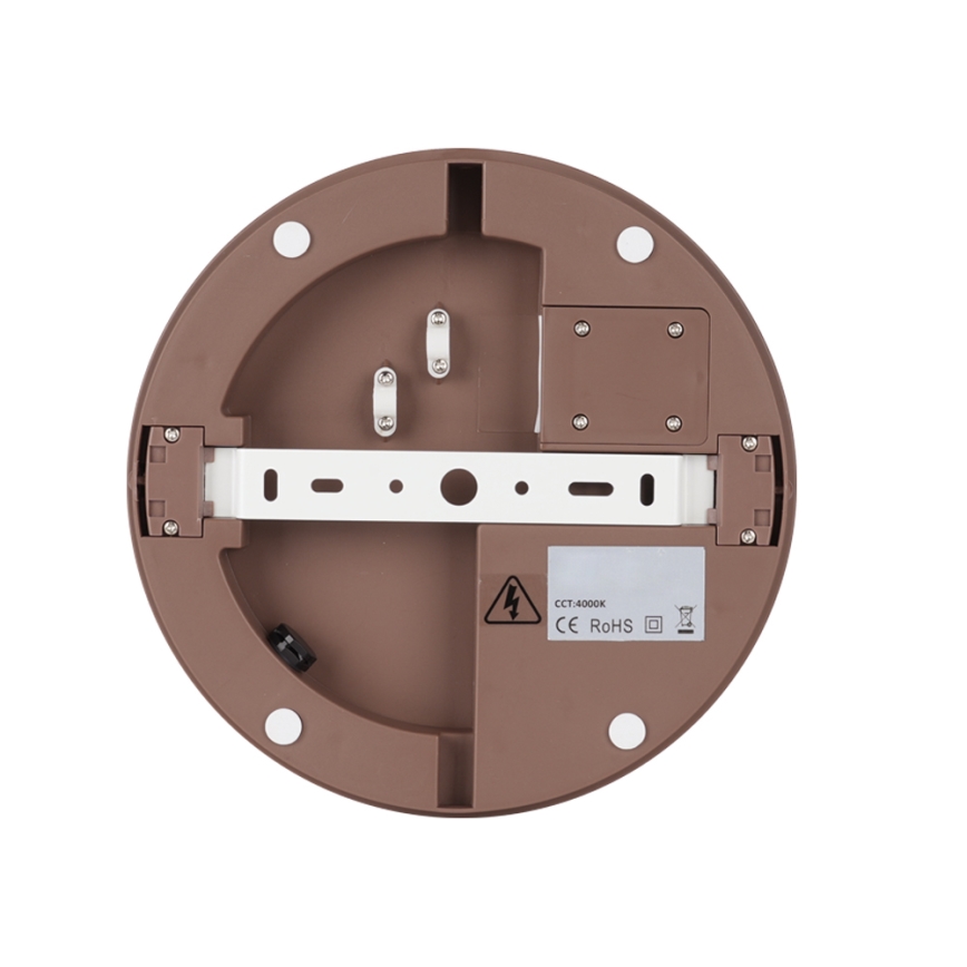Brilagi - Εξωτερικό φωτιστικό LED με αισθητήρα BENE LED/24W/230V Ø 26 cm καφέ IP54