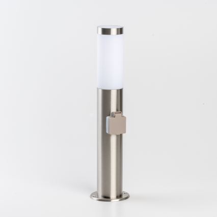 BRILAGI - LED εξωτερικό φωτιστικό με πρίζα ELIA 1xE27/7W/230V 4000K IP44 50 cm ματ χρώμιο