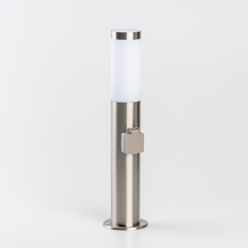 BRILAGI - LED εξωτερικό φωτιστικό με πρίζα ELIA 1xE27/7W/230V 4000K IP44 50 cm ματ χρώμιο