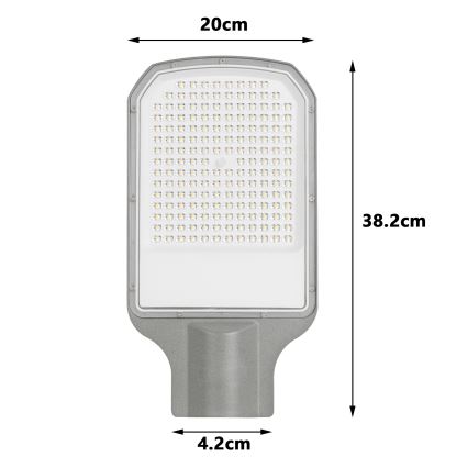 Brilagi - LED φωτιστικό δρόμου URBANLIGHT LED/100W/230V γκρι IP65
