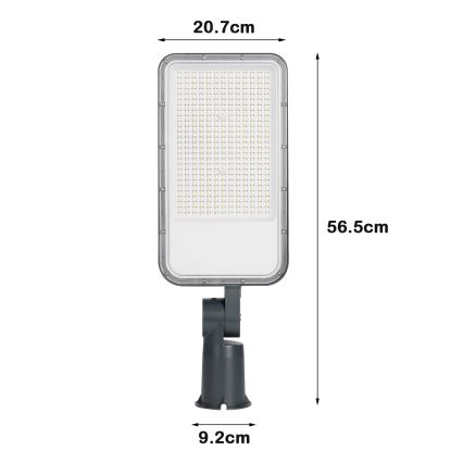 Brilagi - LED Φωτιστικό δρόμου URBANLIGHT LED/200W/230V ανθρακί IP65
