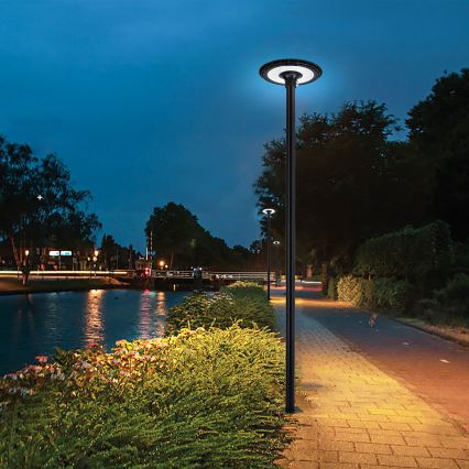 Brilagi - LED Φωτιστικό δρόμου με στύλο 3 m URBANSPARK LED/120W/230V μαύρο IP65