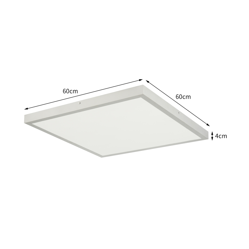Brilagi - πλαφονιέρα οροφής LED για μπάνιο FRAME LED/50W/230V 3000/4000/6000K 60x60 cm IP44 ασημί
