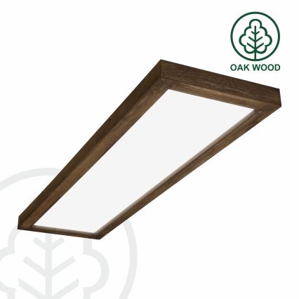 Brilagi - LED φωτιστικό οροφής μπάνιου WOODY FRAME LED/40W/230V 120x30 cm IP44 δρυς/καρυδιά