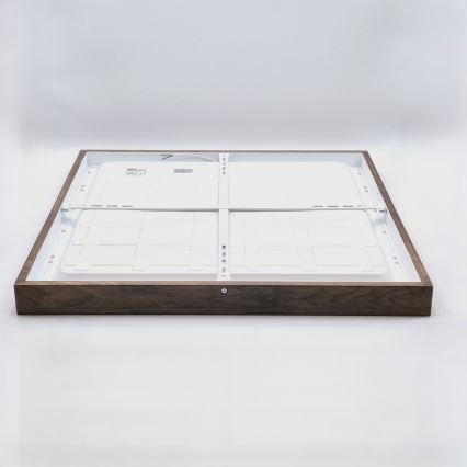 Brilagi - LED φωτιστικό οροφής μπάνιου WOODY FRAME LED/50W/230V 60x60 cm IP44 δρυς/καρυδιά