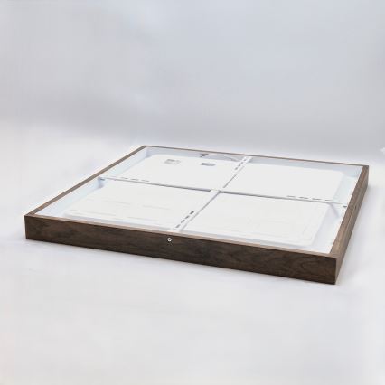 Brilagi - LED φωτιστικό οροφής μπάνιου WOODY FRAME LED/50W/230V 60x60 cm IP44 δρυς/καρυδιά