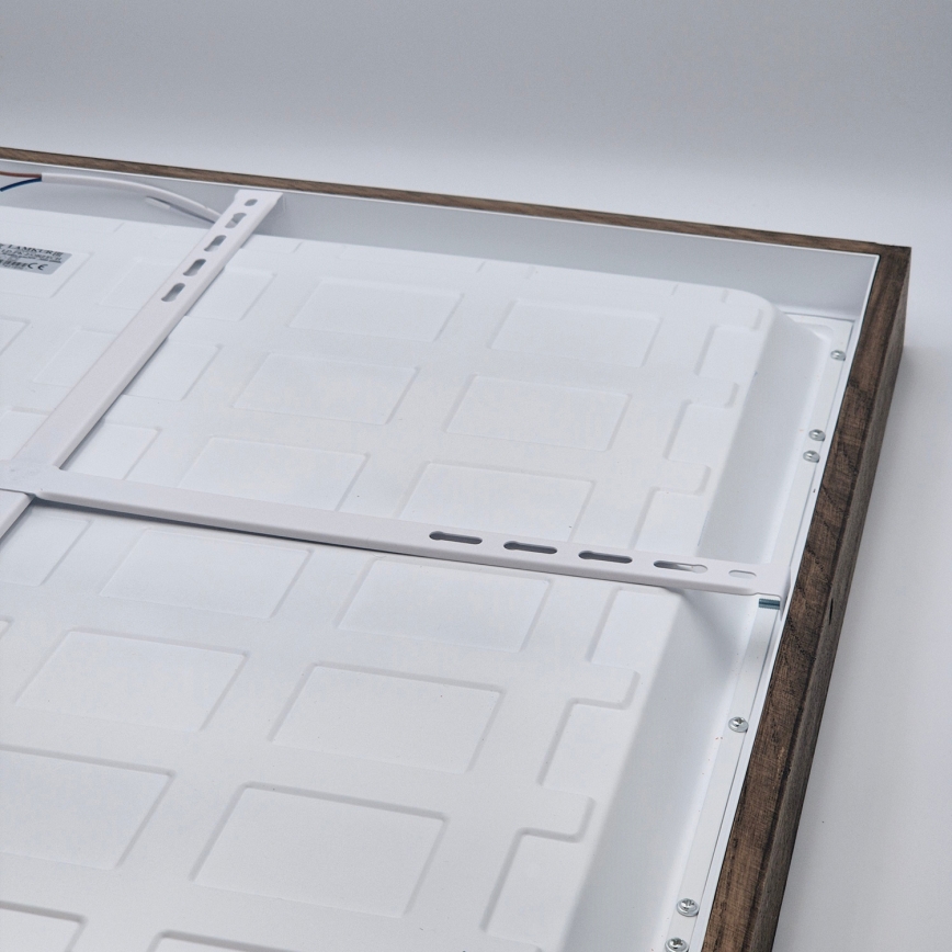 Brilagi - LED φωτιστικό οροφής μπάνιου WOODY FRAME LED/50W/230V 60x60 cm IP44 δρυς/καρυδιά