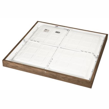 Brilagi - LED φωτιστικό οροφής μπάνιου WOODY FRAME LED/50W/230V 60x60 cm IP44 δρυς/καρυδιά