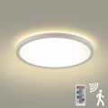 Brilagi - LED Φωτιστικό με ρύθμιση φωτεινότητας, αισθητήρα κίνησης και λυκόφωτος ULTRA SLIM LED/24W/230V διάμ. 42 εκ. + τηλεχειριστήριο